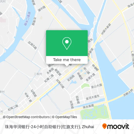 珠海华润银行-24小时自助银行(红旗支行) map