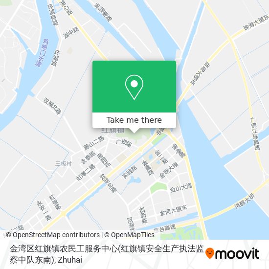 金湾区红旗镇农民工服务中心(红旗镇安全生产执法监察中队东南) map