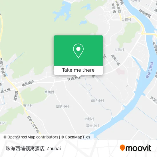 珠海西埔领寓酒店 map