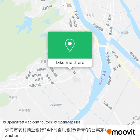 珠海市农村商业银行24小时自助银行(新青QQ公寓东) map