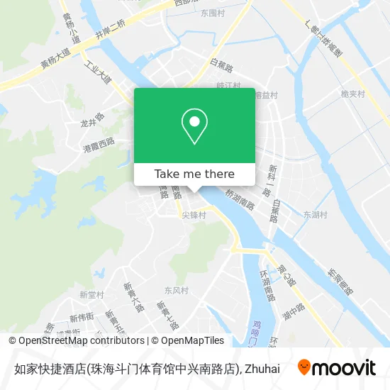 如家快捷酒店(珠海斗门体育馆中兴南路店) map