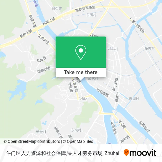 斗门区人力资源和社会保障局-人才劳务市场 map