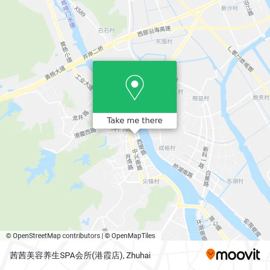 茜茜美容养生SPA会所(港霞店) map