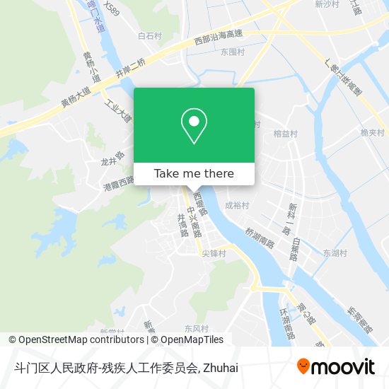 斗门区人民政府-残疾人工作委员会 map