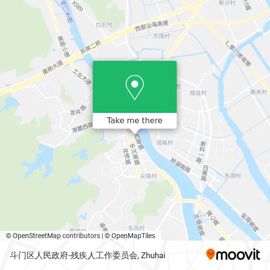 斗门区人民政府-残疾人工作委员会 map