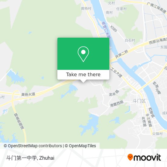 斗门第一中学 map