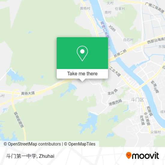 斗门第一中学 map
