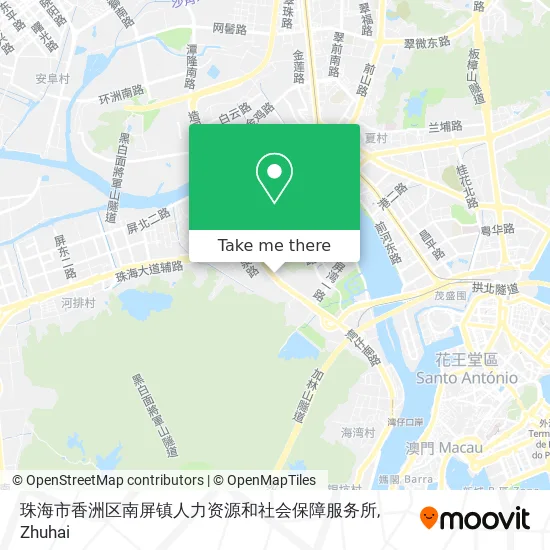 珠海市香洲区南屏镇人力资源和社会保障服务所 map