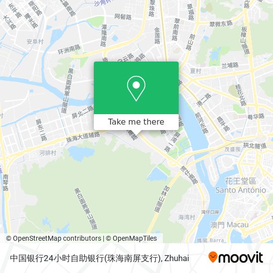 中国银行24小时自助银行(珠海南屏支行) map