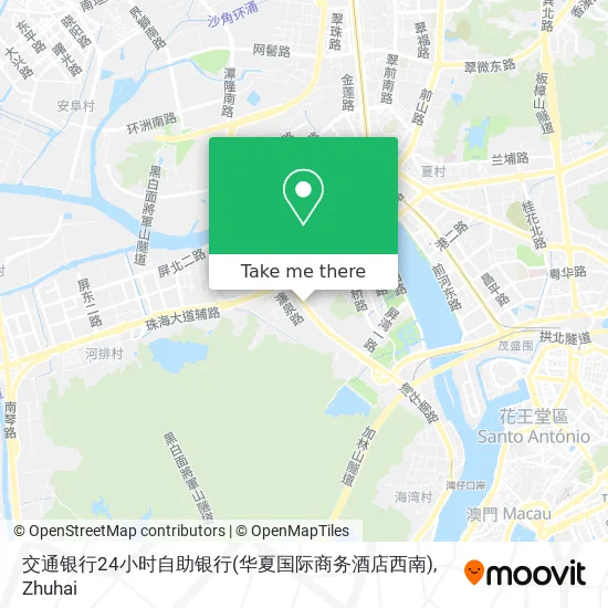 交通银行24小时自助银行(华夏国际商务酒店西南) map