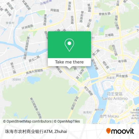 珠海市农村商业银行ATM map