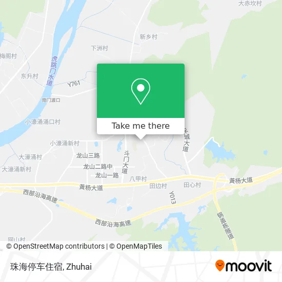 珠海停车住宿 map