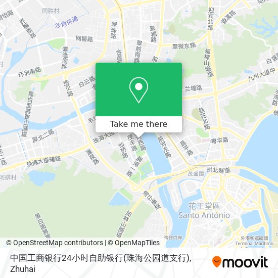 中国工商银行24小时自助银行(珠海公园道支行) map