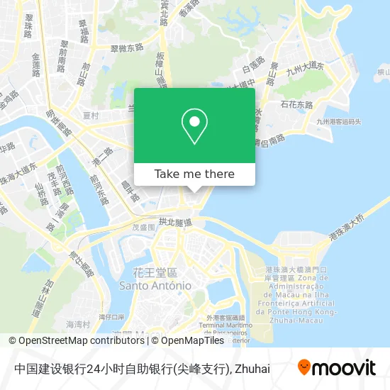 中国建设银行24小时自助银行(尖峰支行) map