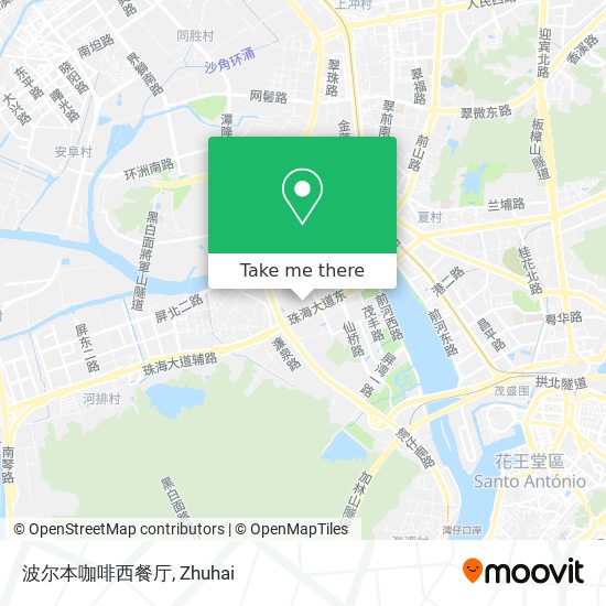 波尔本咖啡西餐厅 map