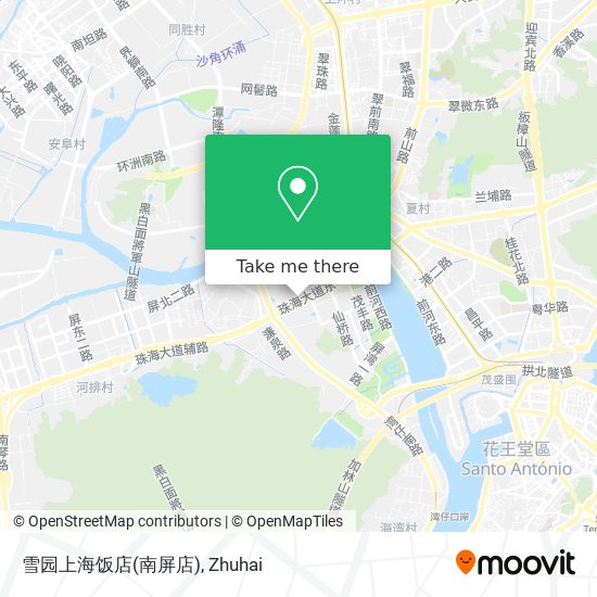 雪园上海饭店(南屏店) map