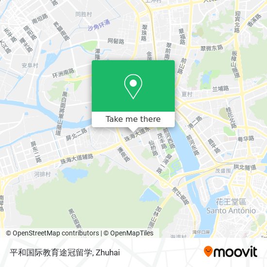 平和国际教育途冠留学 map