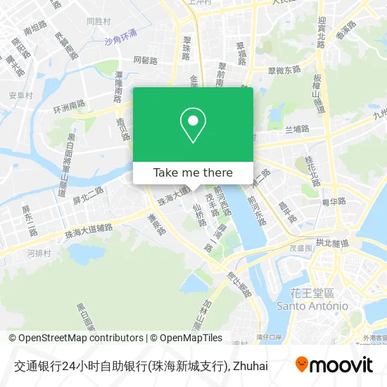交通银行24小时自助银行(珠海新城支行) map