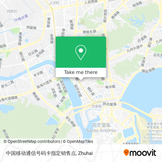 中国移动通信号码卡指定销售点 map