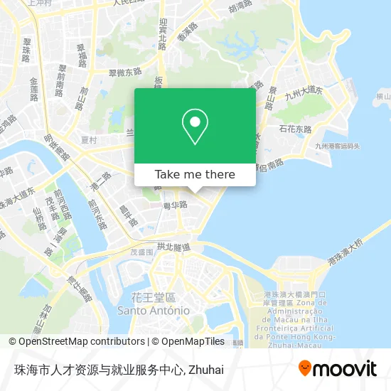 珠海市人才资源与就业服务中心 map