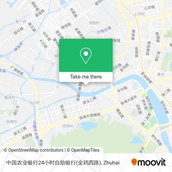 中国农业银行24小时自助银行(金鸡西路) map