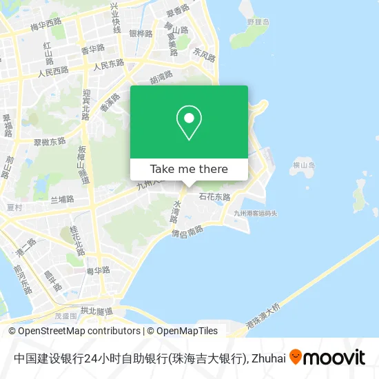 中国建设银行24小时自助银行(珠海吉大银行) map