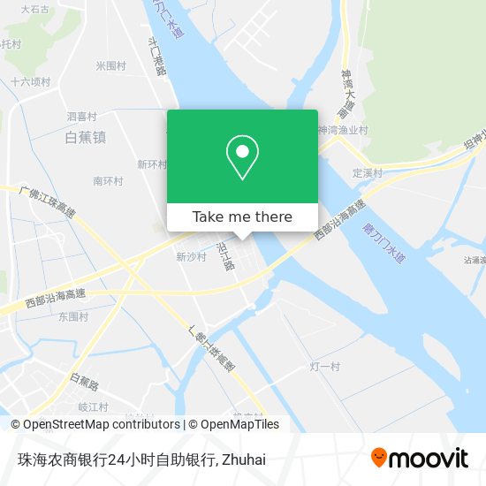 珠海农商银行24小时自助银行 map