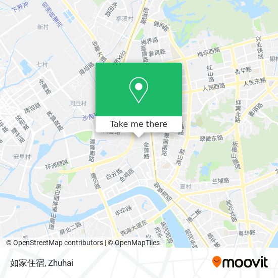 如家住宿 map
