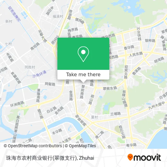 珠海市农村商业银行(翠微支行) map
