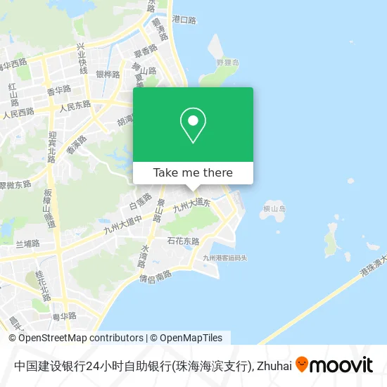中国建设银行24小时自助银行(珠海海滨支行) map