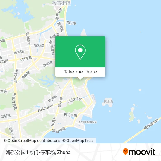 海滨公园1号门-停车场 map