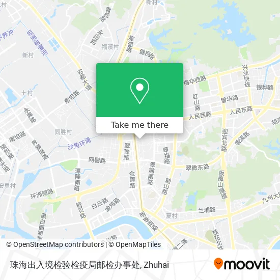 珠海出入境检验检疫局邮检办事处 map