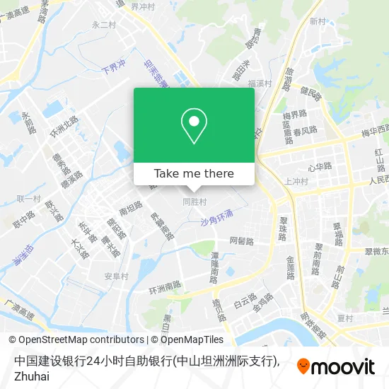 中国建设银行24小时自助银行(中山坦洲洲际支行) map