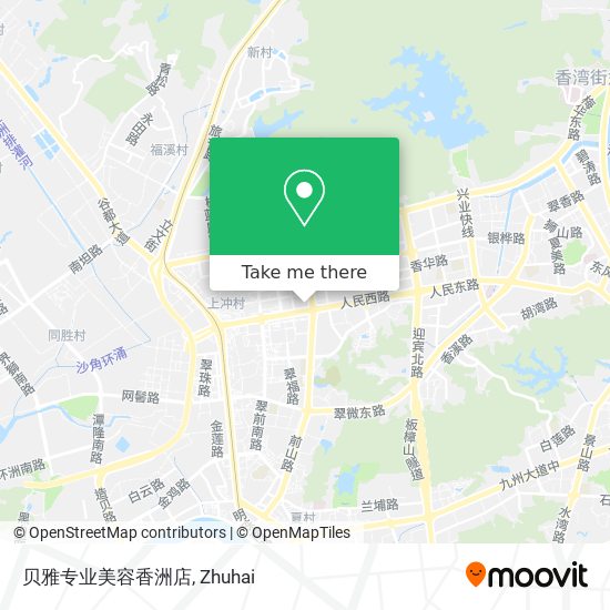 贝雅专业美容香洲店 map