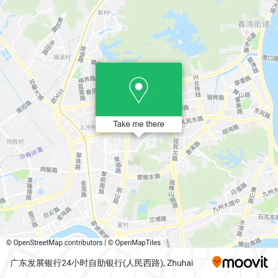 广东发展银行24小时自助银行(人民西路) map