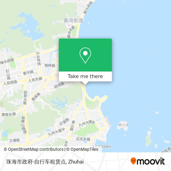 珠海市政府-自行车租赁点 map