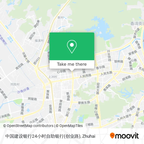 中国建设银行24小时自助银行(创业路) map