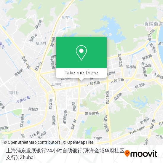 上海浦东发展银行24小时自助银行(珠海金域华府社区支行) map