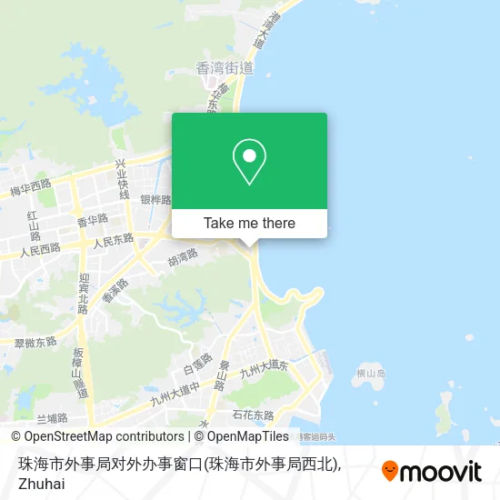 珠海市外事局对外办事窗口(珠海市外事局西北) map