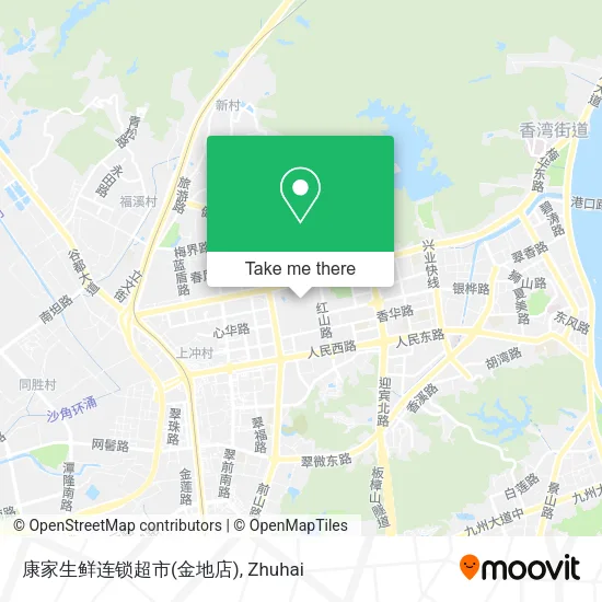 康家生鲜连锁超市(金地店) map