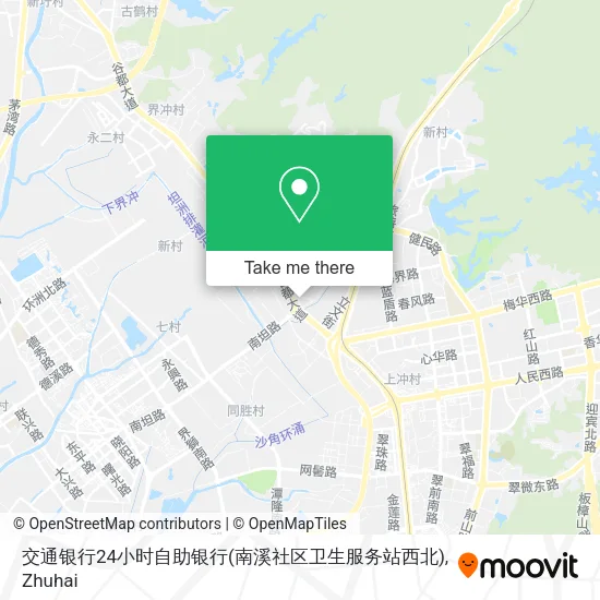 交通银行24小时自助银行(南溪社区卫生服务站西北) map