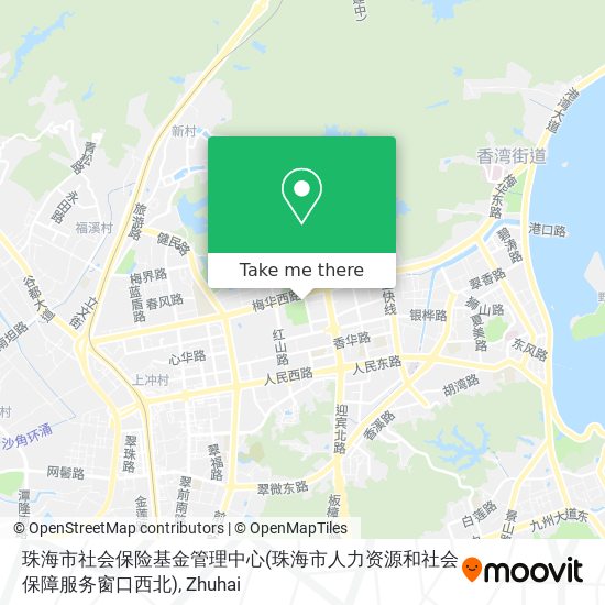 珠海市社会保险基金管理中心(珠海市人力资源和社会保障服务窗口西北) map