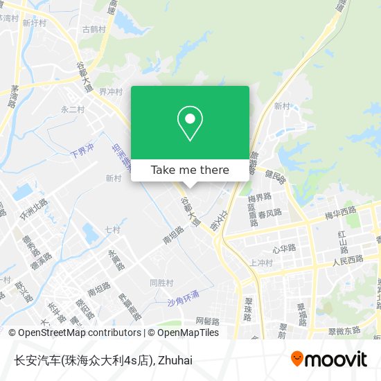 长安汽车(珠海众大利4s店) map