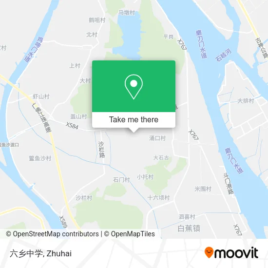 六乡中学 map