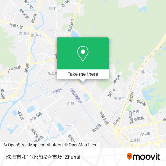 珠海市和平物流综合市场 map