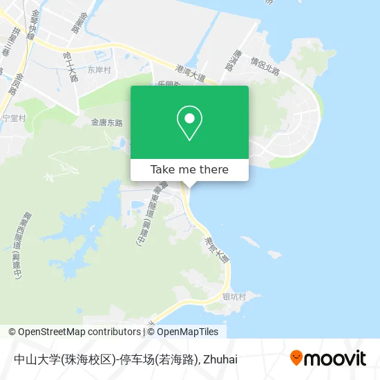 中山大学(珠海校区)-停车场(若海路) map