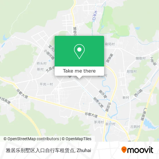 雅居乐别墅区入口自行车租赁点 map
