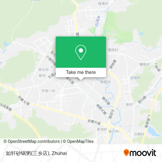 如轩砂锅粥(三乡店) map