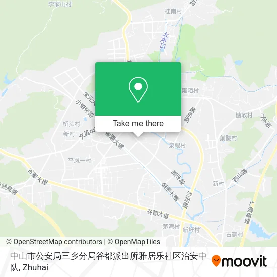 中山市公安局三乡分局谷都派出所雅居乐社区治安中队 map