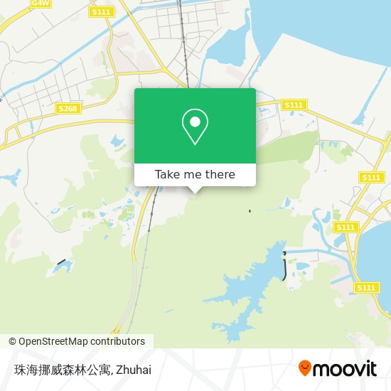 珠海挪威森林公寓 map